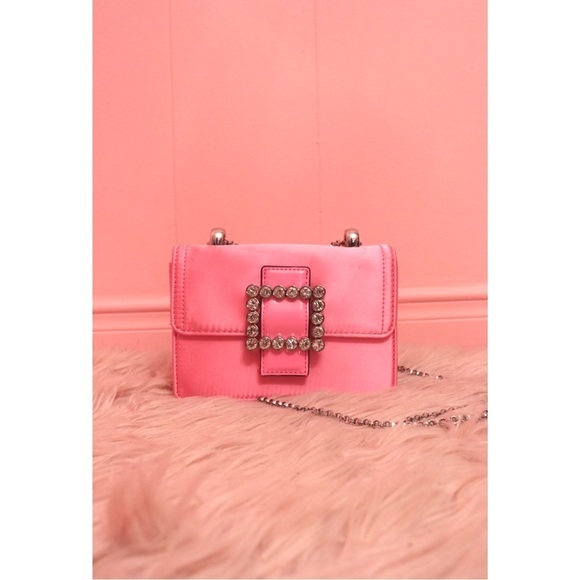 Aldo Handbags - ALDO Pink Women's Bag with Rhinestone Buckle